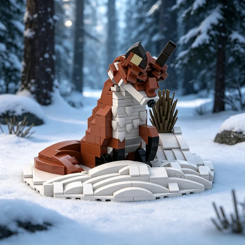 DIY Building Blocks Snowy Mountain Fox Red Fox with Snowfield Display Stand Base Educational Decor Model Set Creative Gift
DIY Building Blocks Snowy Mountain Fox Red Fox with Snowfield Display Stand Base Educational Decor Model Set Creative Gift