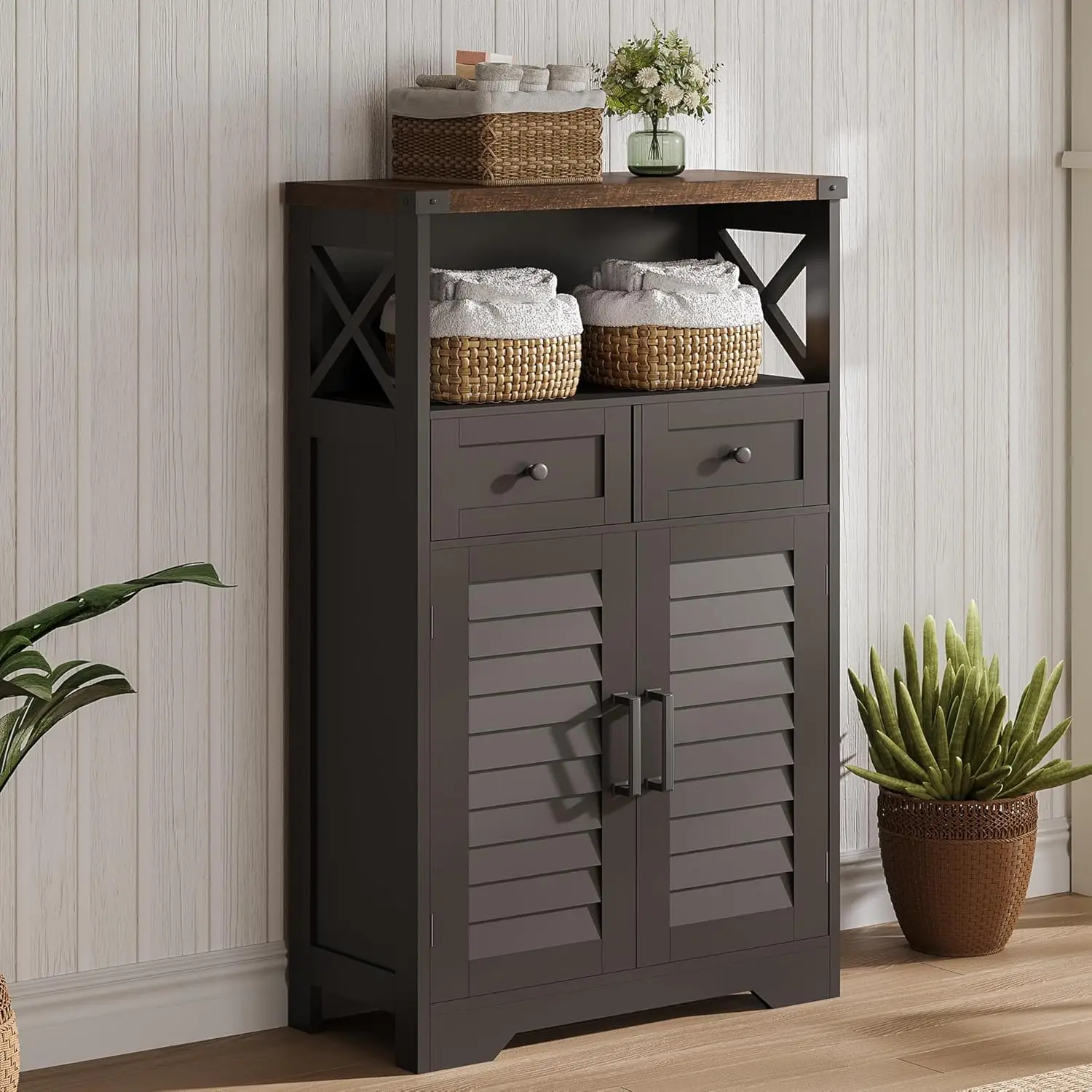 Farmhouse Storage Cabinet, Bathroom Floor Cabinet with Doors and Drawers, Kitchen Pantry Cabinet for Living Room,, Customized
Farmhouse Storage Cabinet, Bathroom Floor Cabinet with Doors and Drawers, Kitchen Pantry Cabinet for Living Room,, Customized