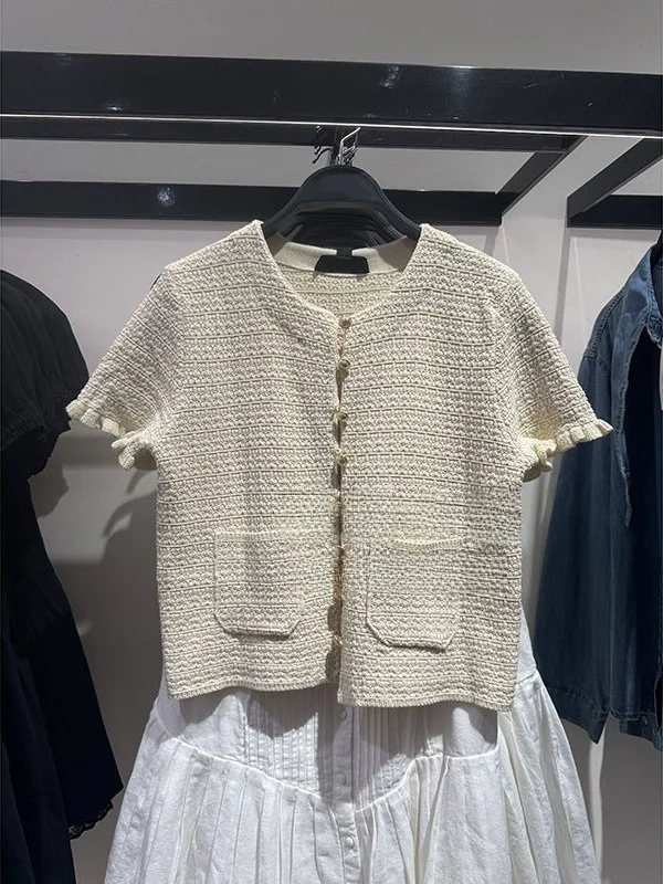 URCACHE2025 Summer New Women's Knitted Short Sleeve round Neck Outerwear Layered Decoration Loose Fit Commute Style Pure Color
URCACHE2025 Summer New Women's Knitted Short Sleeve round Neck Outerwear Layered Decoration Loose Fit Commute Style Pure Color