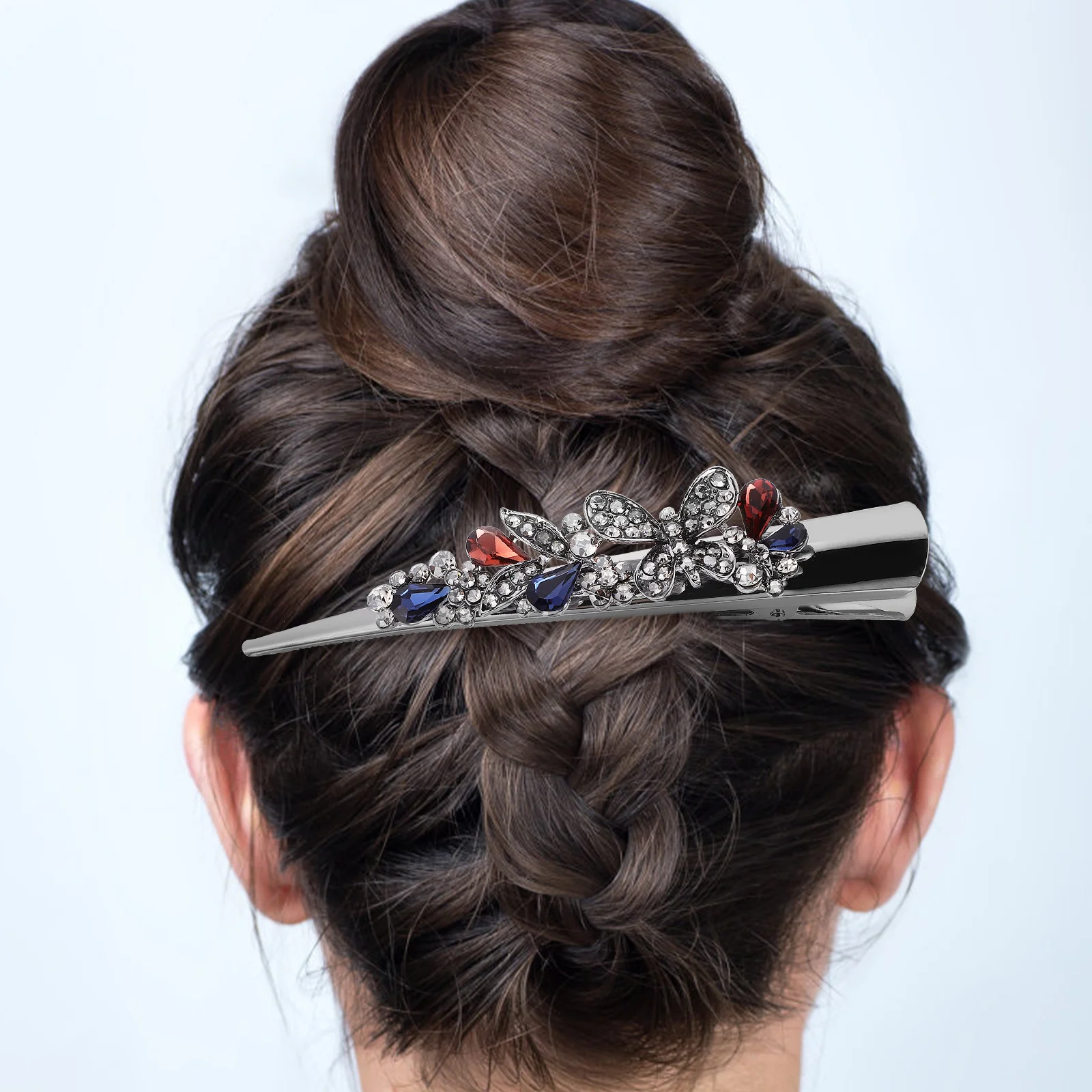 Rhinestone Hair Clips Bow Large Size Sparkling Metal Duck Bill Barrettes For Women Styling Thick Thin Hair
Rhinestone Hair Clips Bow Large Size Sparkling Metal Duck Bill Barrettes For Women Styling Thick Thin Hair
