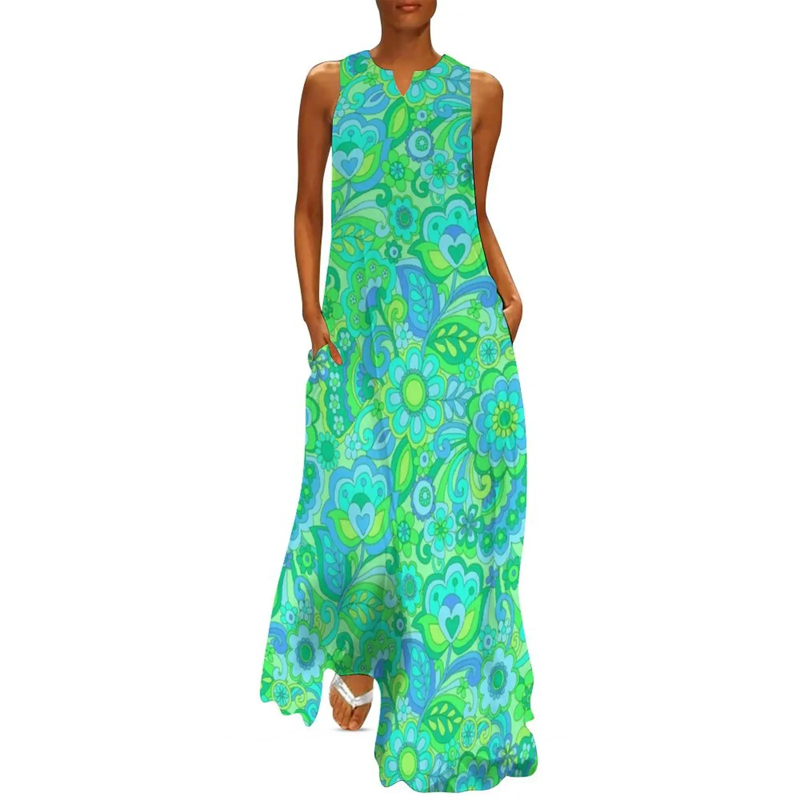 Green Flower Power Long Dress women's luxury party dress Clothing Party dresses Elegant gowns
Green Flower Power Long Dress women's luxury party dress Clothing Party dresses Elegant gowns