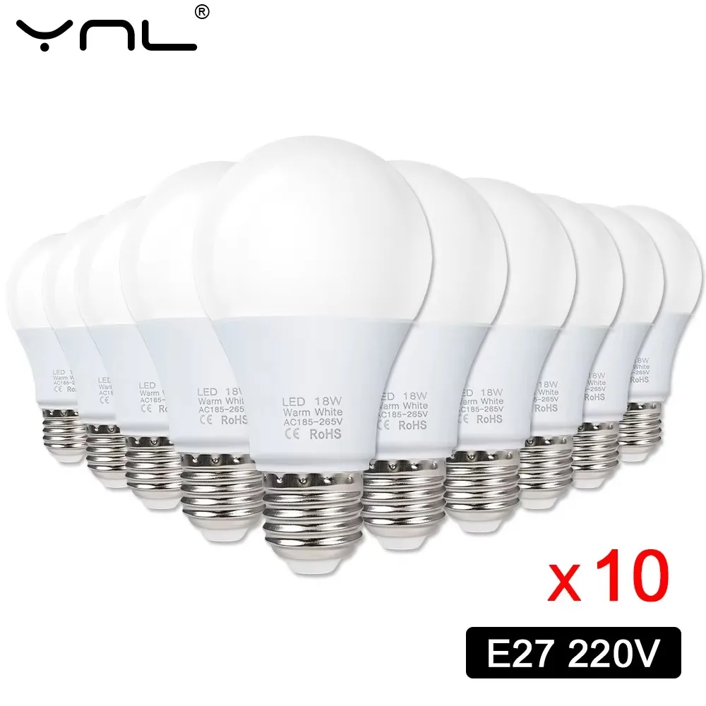 10pcs/lot Ampoule LED Bulb Lamp E27 AC 220V Light Bulbs 18W 15W 12W 9W Lampada Bombillas For Home Chanderıer Living Room
10pcs/lot Ampoule LED Bulb Lamp E27 AC 220V Light Bulbs 18W 15W 12W 9W Lampada Bombillas For Home Chanderıer Living Room