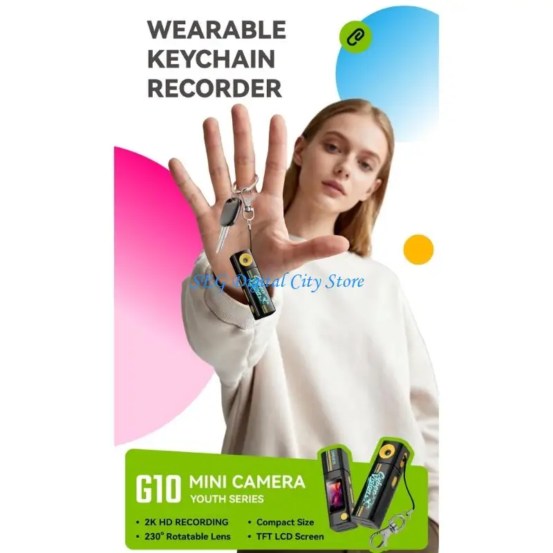 U75B Compactly 2K Resolution Keychain Digital Camera With Rotatable Lens 32GB Memory For Travel Selfies And Daily Recording
U75B Compactly 2K Resolution Keychain Digital Camera With Rotatable Lens 32GB Memory For Travel Selfies And Daily Recording
