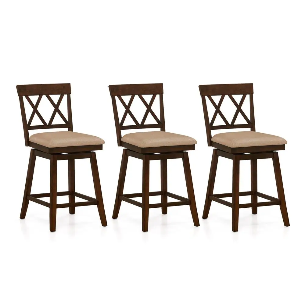 Bar Stool Set of 3 for Kitchen Island, 24 Counter Height Chair with Ergonomic Backrest, Foot Rest, Padded Seat amp Solid Wood S
Bar Stool Set of 3 for Kitchen Island, 24 Counter Height Chair with Ergonomic Backrest, Foot Rest, Padded Seat amp Solid Wood S