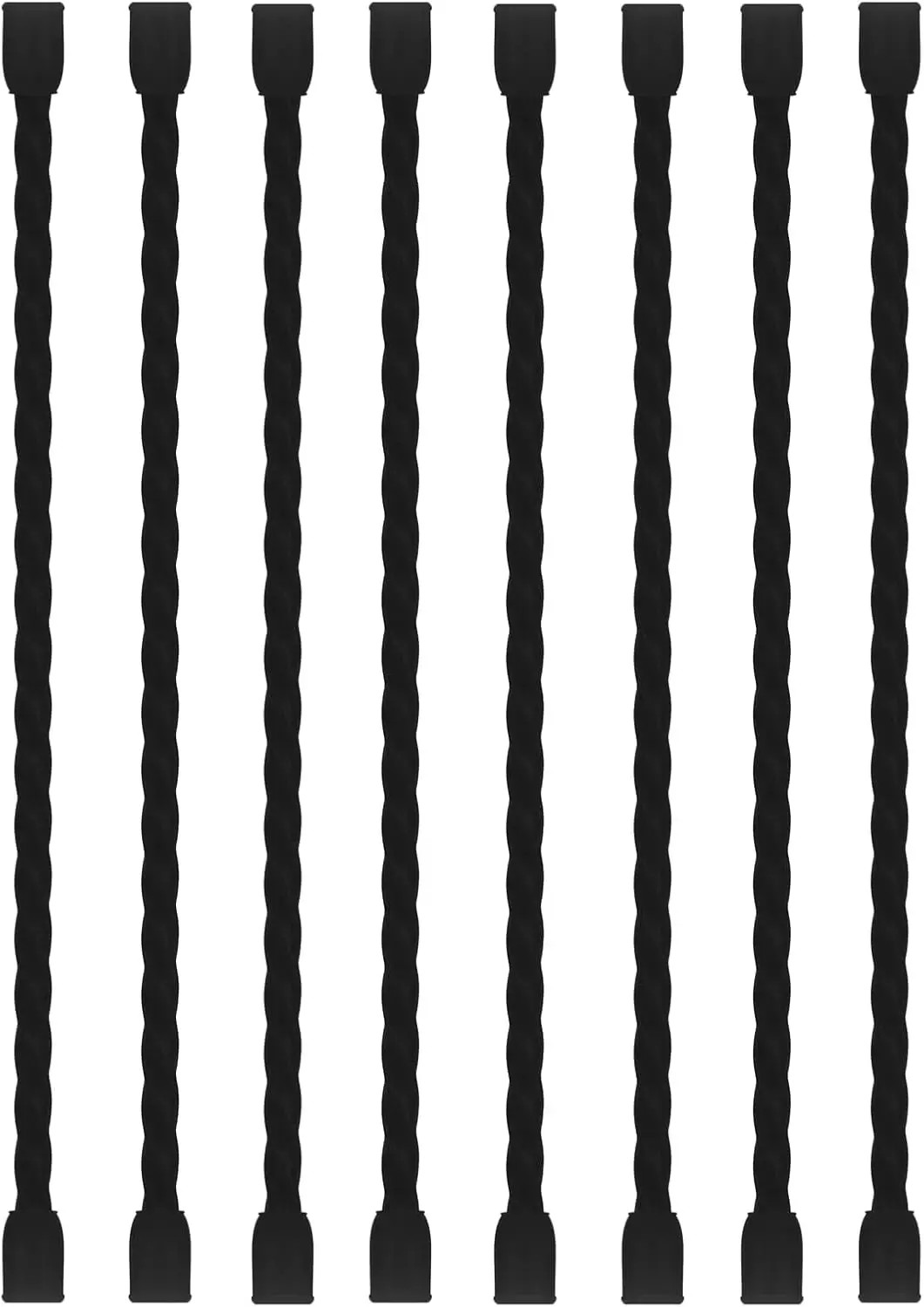 8-Pack Reusable Silicone Cable Ties with Steel Core - 6-Inch Twist Ties for Organizing Cables, Cords, and Wires - Black
8-Pack Reusable Silicone Cable Ties with Steel Core - 6-Inch Twist Ties for Organizing Cables, Cords, and Wires - Black