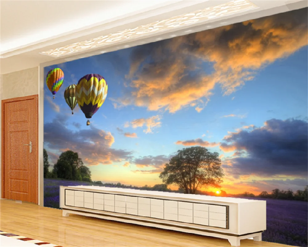wellyu Custom wallpaper beautiful dream lavender flower field hot air balloon living room TV background wall decoration painting
wellyu Custom wallpaper beautiful dream lavender flower field hot air balloon living room TV background wall decoration painting