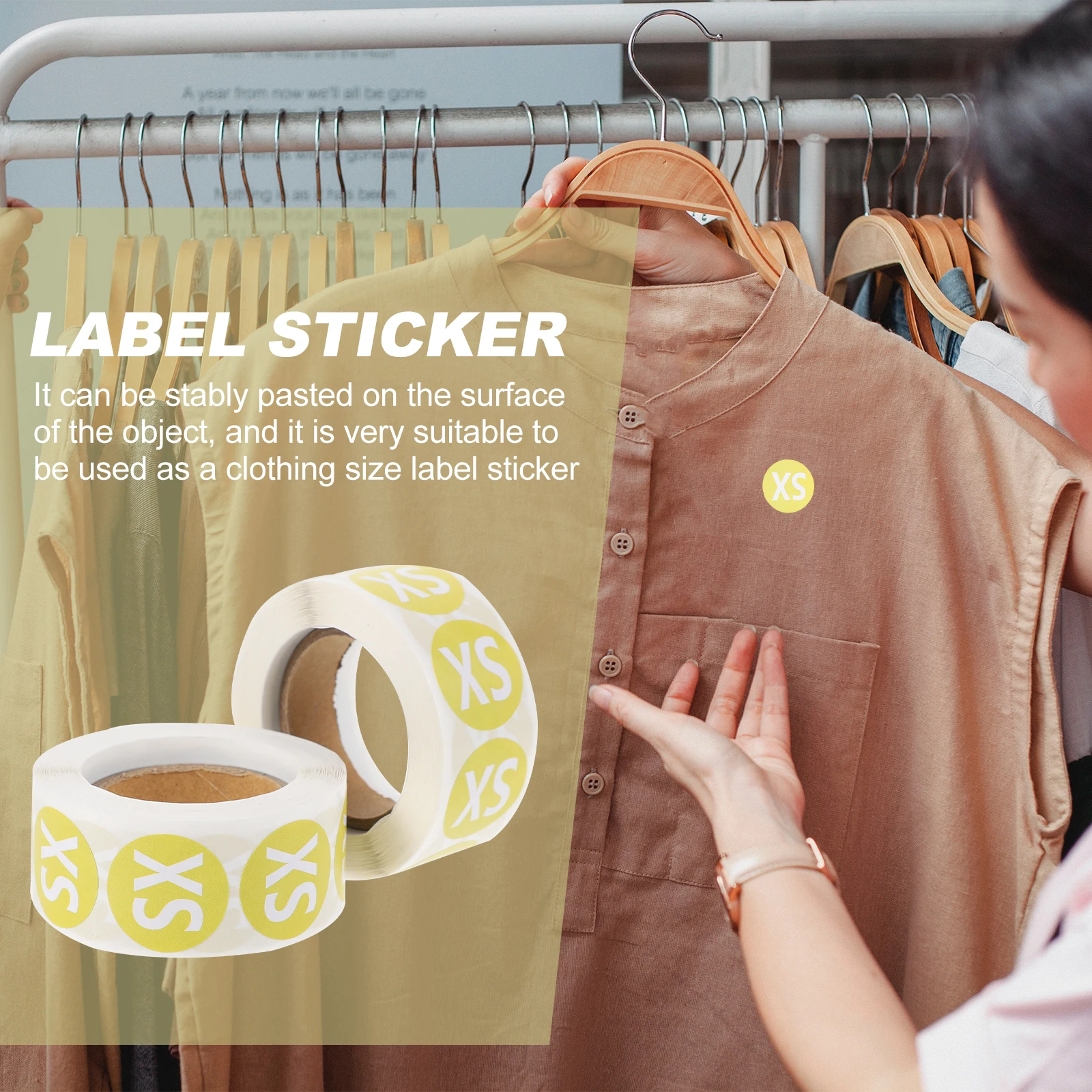 2 Roll Clothing Size Stickers Round Label Self Adhesive Paper Tags for Gloves Hats T Shirts Sweaters Coats Pants Clear Size
2 Roll Clothing Size Stickers Round Label Self Adhesive Paper Tags for Gloves Hats T Shirts Sweaters Coats Pants Clear Size