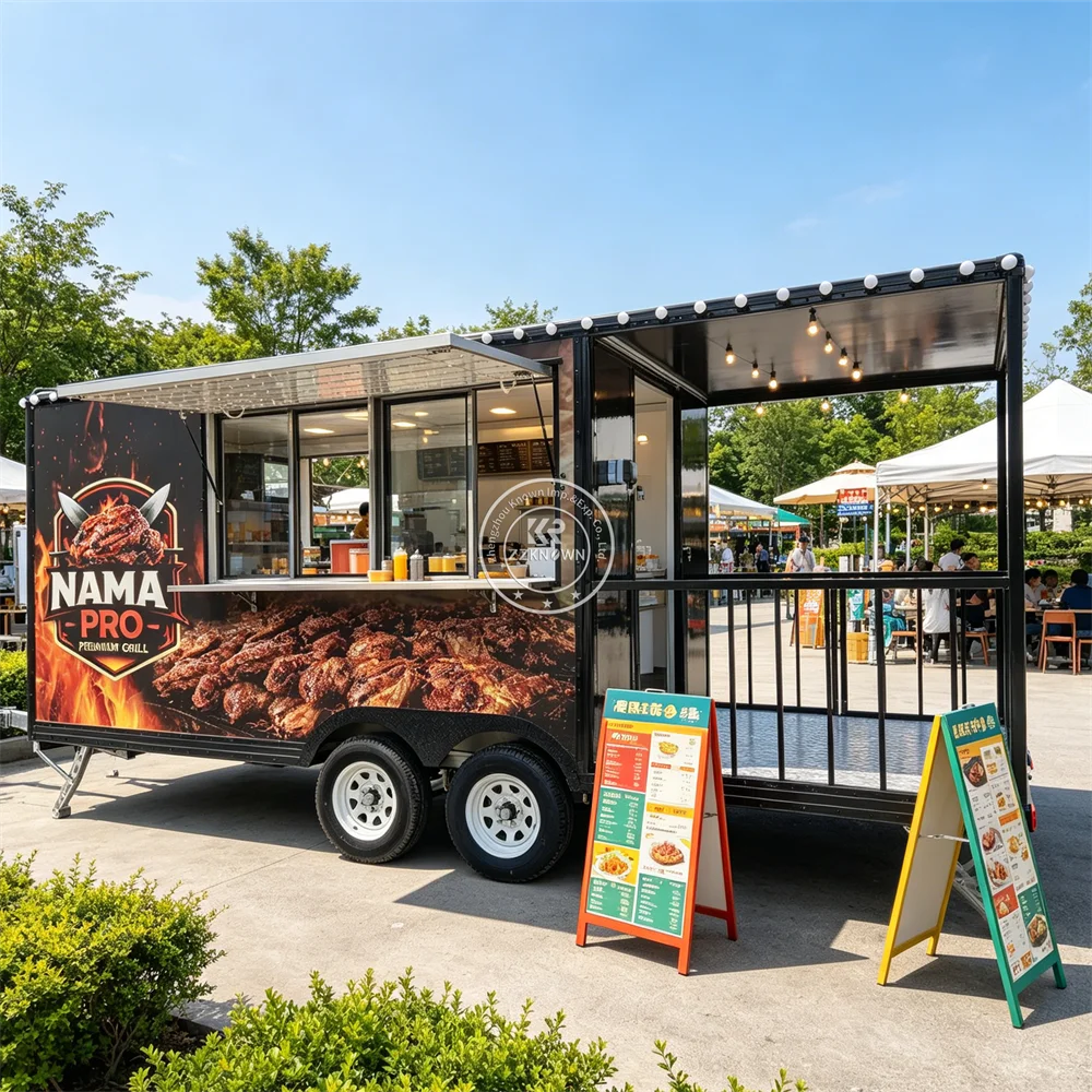 Commercial Mobile Food Truck Fully Equipped Custom Fast Food Catering Trailer Hot Dog Burger Concession Trailer
Commercial Mobile Food Truck Fully Equipped Custom Fast Food Catering Trailer Hot Dog Burger Concession Trailer