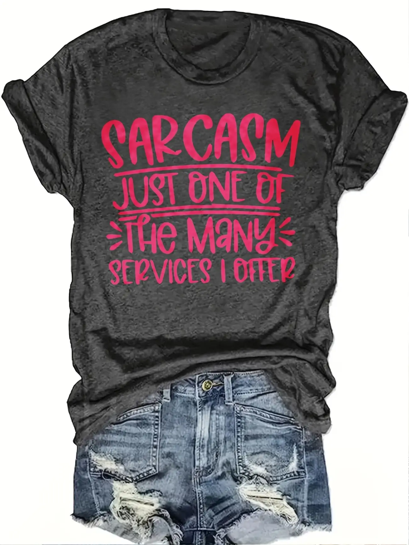 Plus Size Women's Short Sleeve T-Shirt Sarcasm Just One Of The Many Services I Offer soft and comfortable fabric summer outfits
Plus Size Women's Short Sleeve T-Shirt Sarcasm Just One Of The Many Services I Offer soft and comfortable fabric summer outfits