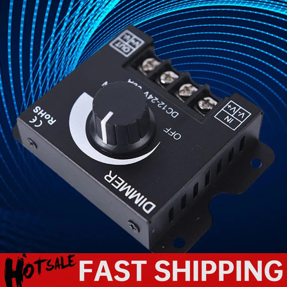 LED Dimmer 30A DC12V 24V 360W ON/Off Switch LED Light Strip Dimmer Dimmer Controller for Single Color LED Light Strips
LED Dimmer 30A DC12V 24V 360W ON/Off Switch LED Light Strip Dimmer Dimmer Controller for Single Color LED Light Strips