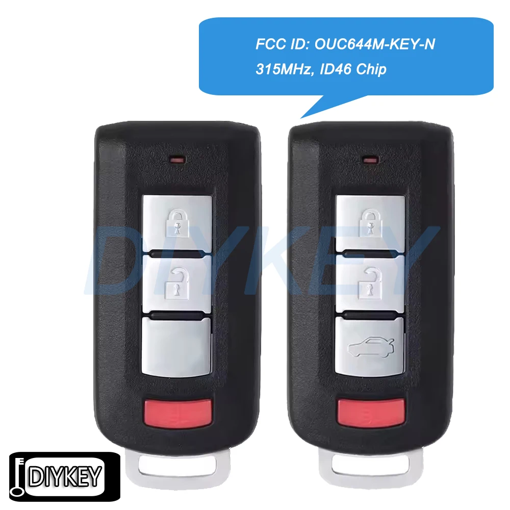 3/4 кнопки, умный дистанционный автомобильный брелок, чип ID46 315 МГц для Mitsubishi Lancer Outlander Galant 2008-2019 FCC ID: OUC644M-KEY-N
3/4 кнопки, умный дистанционный автомобильный брелок, чип ID46 315 МГц для Mitsubishi Lancer Outlander Galant 2008-2019 FCC ID: OUC644M-KEY-N