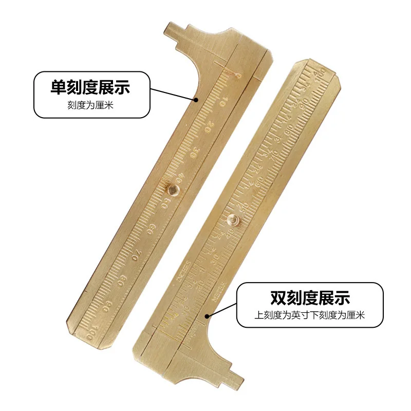Single/Double Scale Measuring Ruler Portable Pocket Vintage Brass Caliper Brass Mini Caliper Vernier Caliper
Single/Double Scale Measuring Ruler Portable Pocket Vintage Brass Caliper Brass Mini Caliper Vernier Caliper