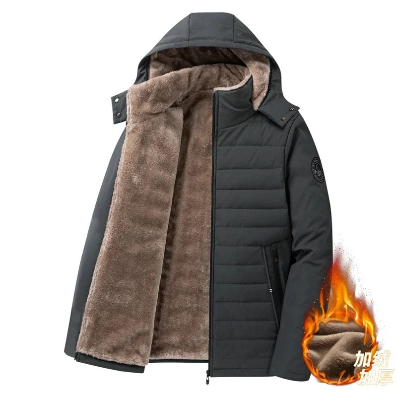 Cotton Parkas for Men in Winter Windproof and Plush Thickened Middle-aged Cotton Parkas Men Thickened High-quality Hooded Parkas
Cotton Parkas for Men in Winter Windproof and Plush Thickened Middle-aged Cotton Parkas Men Thickened High-quality Hooded Parkas