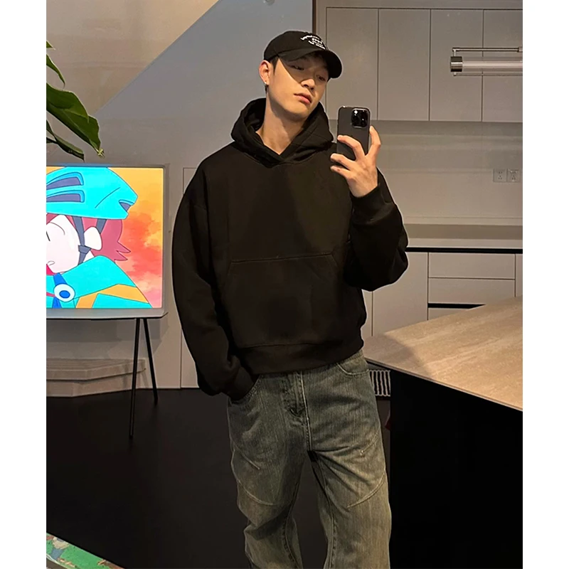 Black Heavyweight Pure Cotton Hoodie Spring Autumn Men's New 2024 Cleanfit Jacket Loose Fit Casual Style Regular Sleeve
Black Heavyweight Pure Cotton Hoodie Spring Autumn Men's New 2024 Cleanfit Jacket Loose Fit Casual Style Regular Sleeve