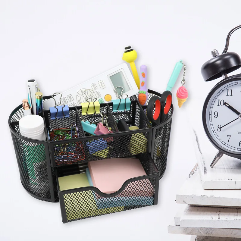 Desk Organizer Desktop Office Supplies with 9 Compartments, Multifunctiona Office Desktop Organizer Metal Pen Holder Stationery
Desk Organizer Desktop Office Supplies with 9 Compartments, Multifunctiona Office Desktop Organizer Metal Pen Holder Stationery
