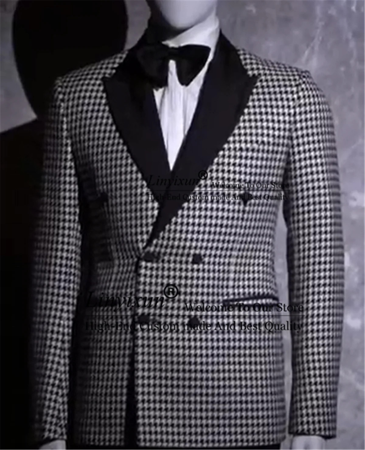 Classic Houndstooth Men's Suits Slim Fit Wedding Groom Tuxedos 2 Pieces Set Business Male Blazer Pants Outfit Costume Homme
Classic Houndstooth Men's Suits Slim Fit Wedding Groom Tuxedos 2 Pieces Set Business Male Blazer Pants Outfit Costume Homme