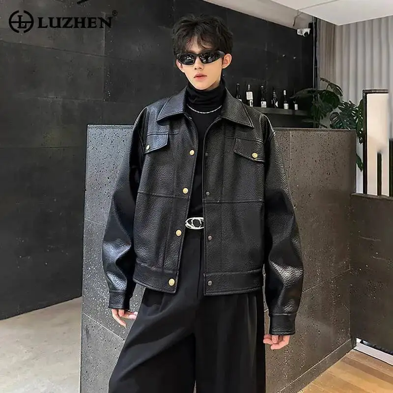 LUZHEN Winter New Trendy Brushed Fleece Liner High 2025 Quality Warm Leather Jacket Men's Fashion Pockets Decorate Coat JY7074
LUZHEN Winter New Trendy Brushed Fleece Liner High 2025 Quality Warm Leather Jacket Men's Fashion Pockets Decorate Coat JY7074