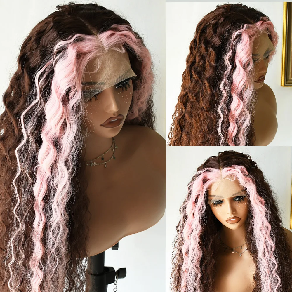 Коричневый Выделенный Розовый Парик Свободный Глубокий Волнистый Парик Фронта Шнурка 13x4 HD Крюри Парик Фронта Шнурка Синтетический Высокое Качество Ежедневно Для Женщин
Коричневый Выделенный Розовый Парик Свободный Глубокий Волнистый Парик Фронта Шнурка 13x4 HD Крюри Парик Фронта Шнурка Синтетический Высокое Качество Ежедневно Для Женщин