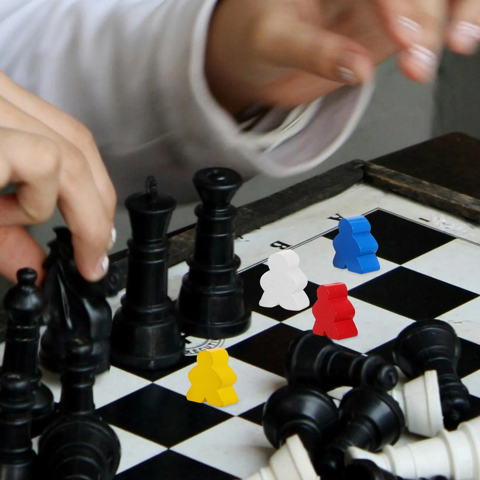 40Pcs Wooden Chess Pieces Colorful Unique Design for Board Games Classroom Replacement Pieces Game Accessories
40Pcs Wooden Chess Pieces Colorful Unique Design for Board Games Classroom Replacement Pieces Game Accessories