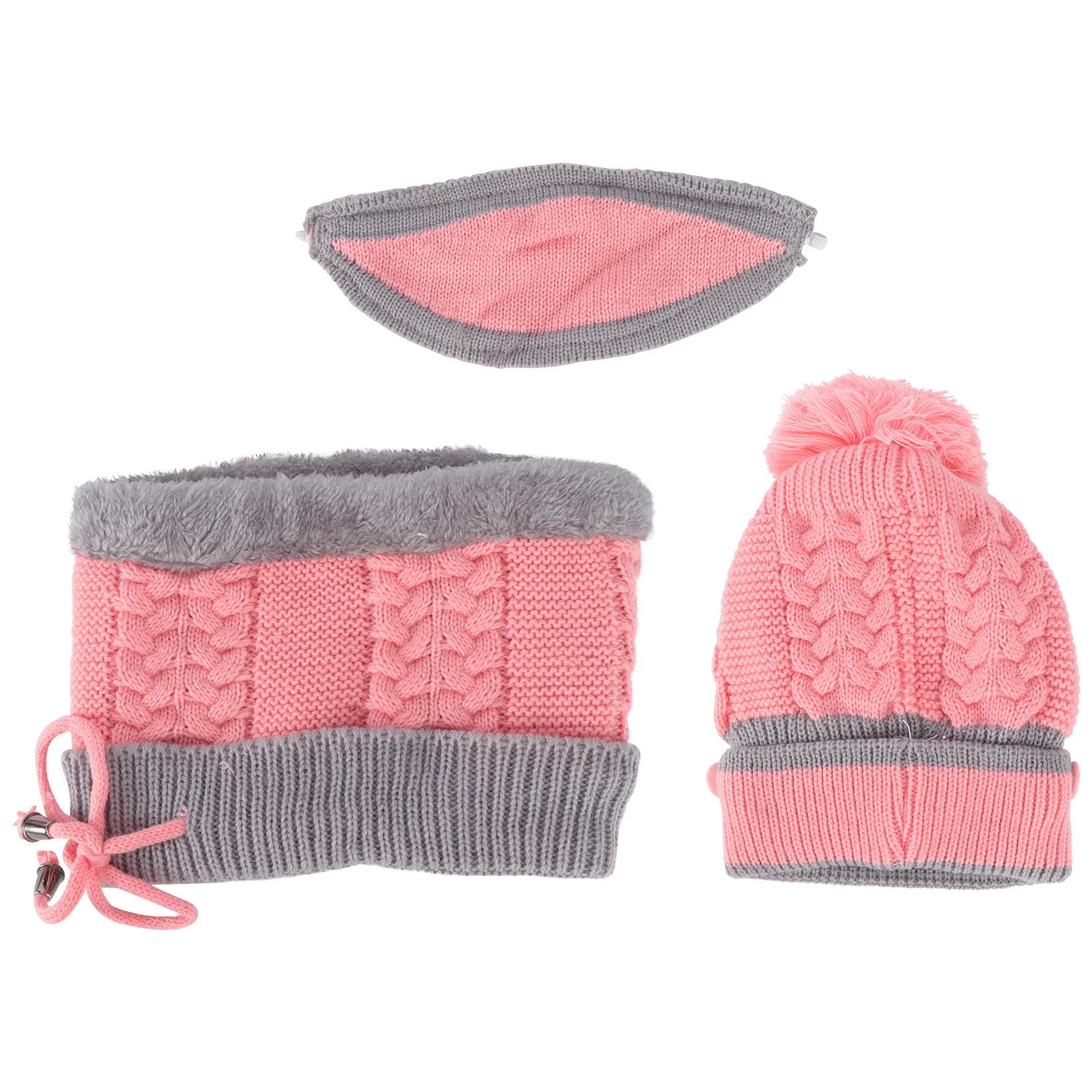 1Set Wool Yarn Thick Knitting Warm Hat Scarf Mask Set Winter Neckerchief Ear Protect Mask Scarf Set Thicken Hat 
1Set Wool Yarn Thick Knitting Warm Hat Scarf Mask Set Winter Neckerchief Ear Protect Mask Scarf Set Thicken Hat