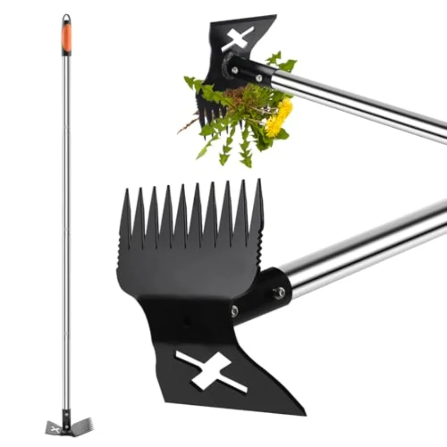Weed Puller Tool with Long Handle Pro, 2 in 1 Gardening Weeding Rake and Garden Hoe for Uprooting Grass Gardenia Dandelion, 57"
Weed Puller Tool with Long Handle Pro, 2 in 1 Gardening Weeding Rake and Garden Hoe for Uprooting Grass Gardenia Dandelion, 57"