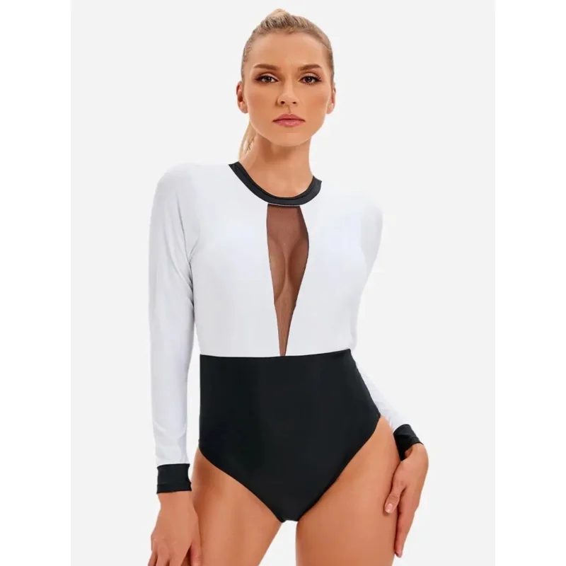 Контрастный цветной сетчатый купальный костюм с вырезами UPF50 + женский рашгард спортивный серфинг цельный купальник с длинными рукавами
Контрастный цветной сетчатый купальный костюм с вырезами UPF50 + женский рашгард спортивный серфинг цельный купальник с длинными рукавами