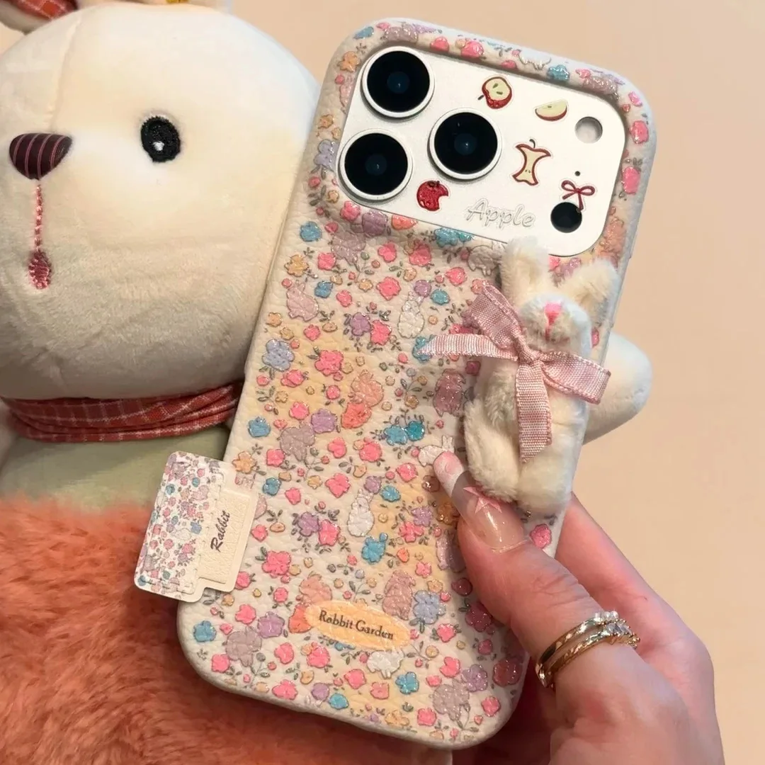 Cute Winter Floral Plush Rabbit Leather Pattern Phone Case Large Hole Shockproof Protective Cover iPhone 17 Pro Max 16 Pro Max
Cute Winter Floral Plush Rabbit Leather Pattern Phone Case Large Hole Shockproof Protective Cover iPhone 17 Pro Max 16 Pro Max