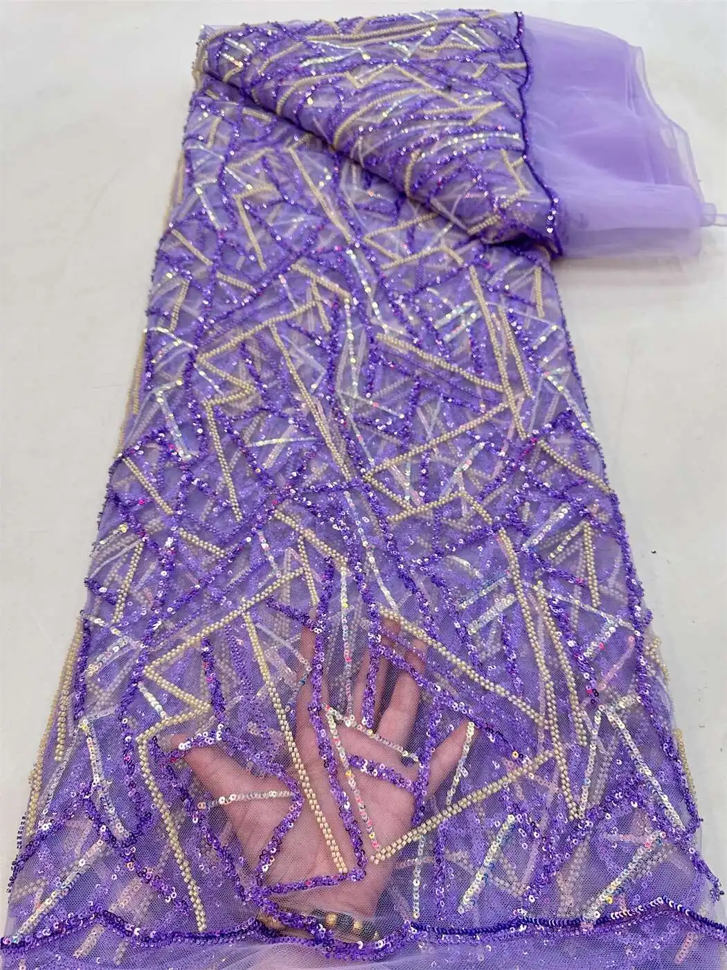 High-End Luxury French Embroidery Heavy Groom Beads Lace Fabric Withs Sequins 5 Yards High Quality Materiel for Party Dresses
High-End Luxury French Embroidery Heavy Groom Beads Lace Fabric Withs Sequins 5 Yards High Quality Materiel for Party Dresses