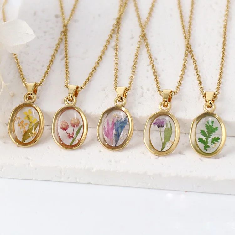 6Pcs Summer New Real Flower Necklace Sweet Fresh Style Colorful Real Flower Pendant Stainless Steel Resin Eternal Flower Jewelry
6Pcs Summer New Real Flower Necklace Sweet Fresh Style Colorful Real Flower Pendant Stainless Steel Resin Eternal Flower Jewelry