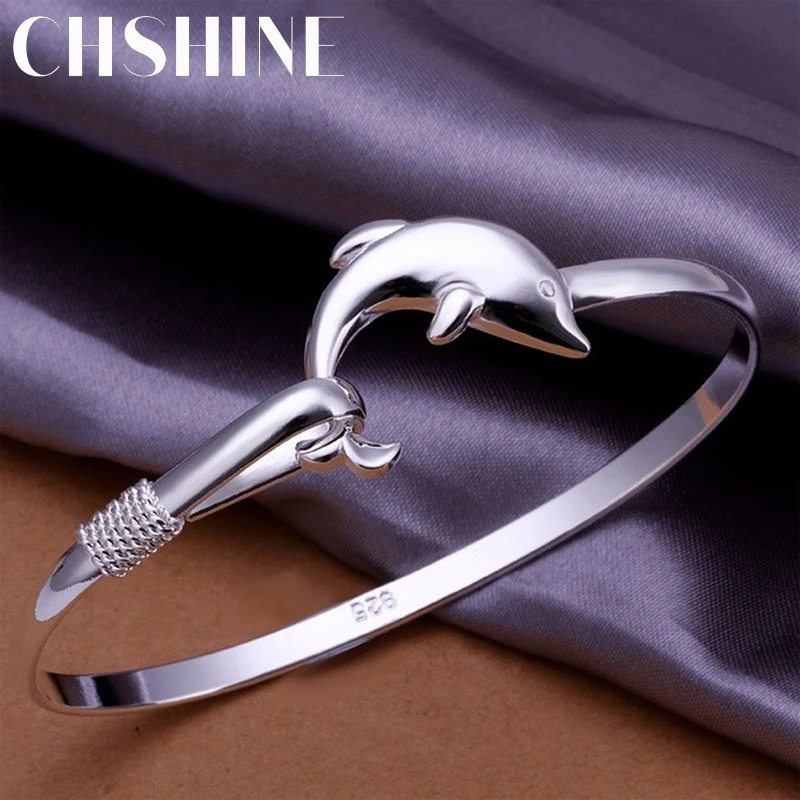 925 silver bracelet bangle for Women wedding girl favorite gift High quality jewelry fashion noble temperament dolphin
925 silver bracelet bangle for Women wedding girl favorite gift High quality jewelry fashion noble temperament dolphin