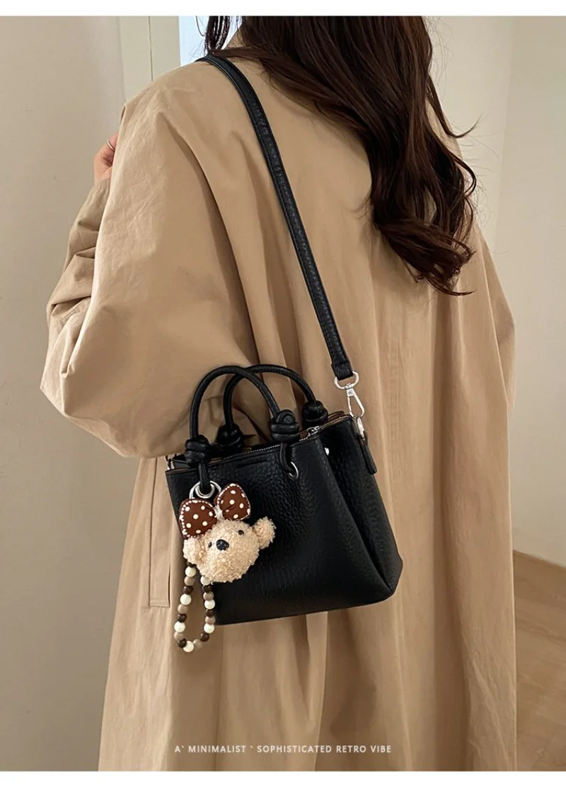 Light Beige Mini Bucket Bag with Knotted Handle, Women's Casual Faux Leather Crossbody Purse with Detachable Strap Clutch Bag
Light Beige Mini Bucket Bag with Knotted Handle, Women's Casual Faux Leather Crossbody Purse with Detachable Strap Clutch Bag