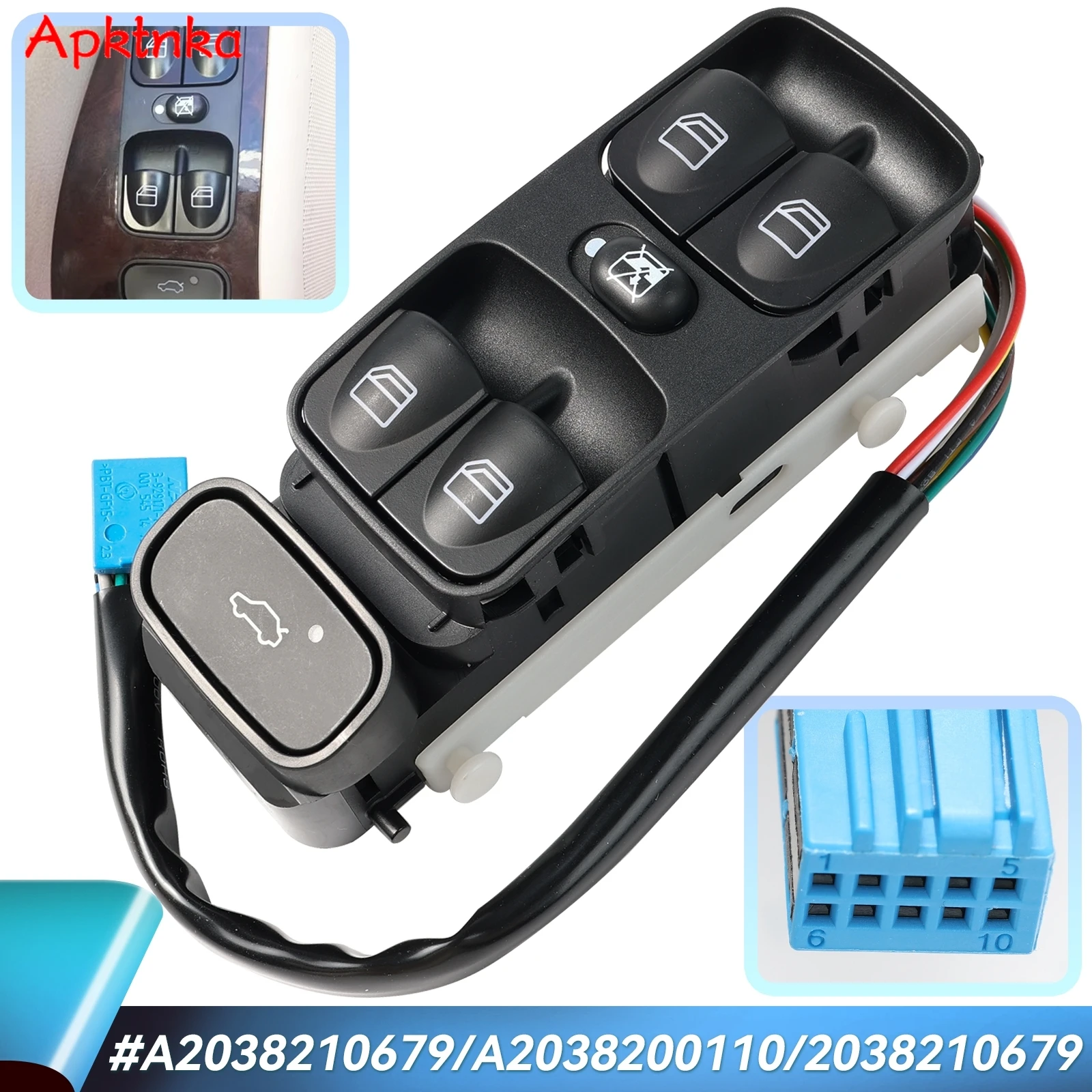 Power Control Window Switch Lifter Button For Mercedes C CLASS W203 C180 C200 C220 A2038200110 2038210679 A2038210679 2038200110
Power Control Window Switch Lifter Button For Mercedes C CLASS W203 C180 C200 C220 A2038200110 2038210679 A2038210679 2038200110