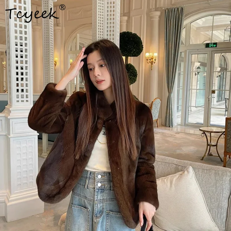 Tcyeek Real Whole Mink Fur Coat Women 2026 Winter Clothes Natural Mink New in Coats Woman Fashion Stand Collar Шуба Женская
Tcyeek Real Whole Mink Fur Coat Women 2026 Winter Clothes Natural Mink New in Coats Woman Fashion Stand Collar Шуба Женская