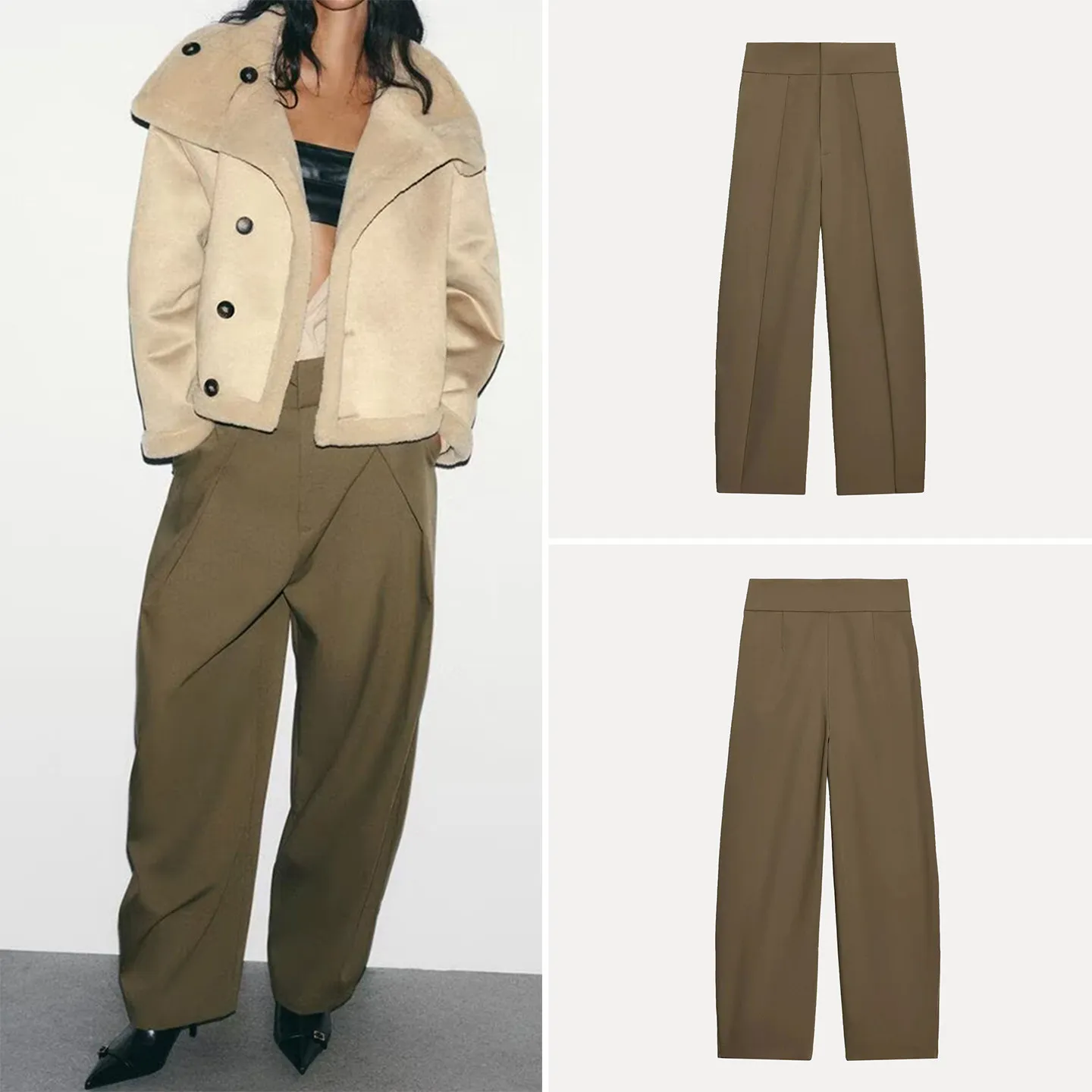 Faionable Casual Women's Loose Balloon Sle Pleated Pants High Waist Commute Sle Winter 2025 New Arrival Z Brand
Faionable Casual Women's Loose Balloon Sle Pleated Pants High Waist Commute Sle Winter 2025 New Arrival Z Brand