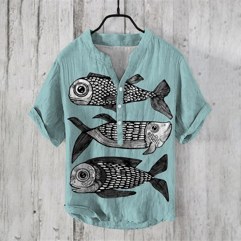 Henley Collar Summer Men Casual Short Sleeve ink painting printing T Shirt for Men Polo men High QualityMens T Shirts
Henley Collar Summer Men Casual Short Sleeve ink painting printing T Shirt for Men Polo men High QualityMens T Shirts