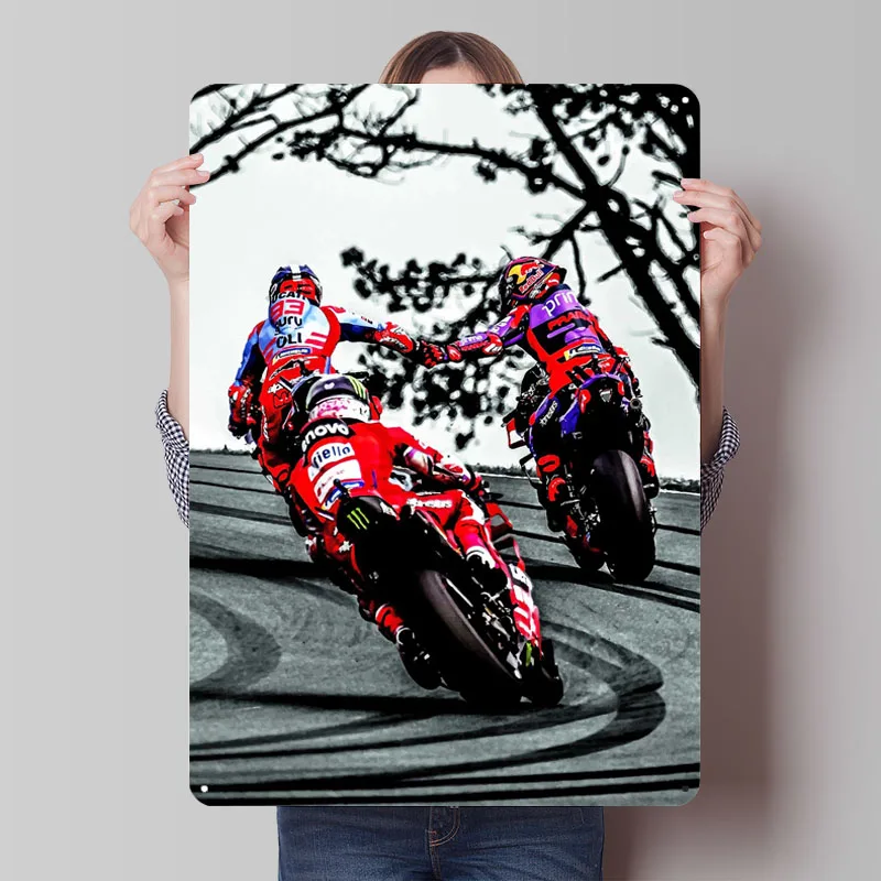 MotoGP Race Action Poster Vintage Metal Plates Gamer Room Decoration At Home Custom Metal Sign for Wall Art Decoration Retro
MotoGP Race Action Poster Vintage Metal Plates Gamer Room Decoration At Home Custom Metal Sign for Wall Art Decoration Retro