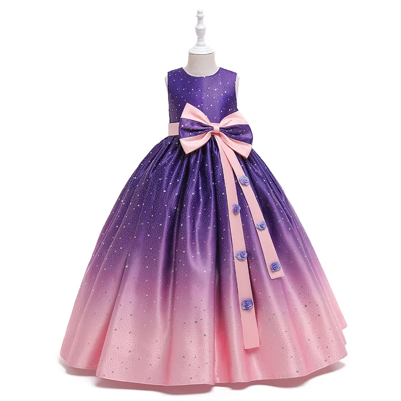 Elegant Purple Party Evening Dress Girls Teenager sleeveless O-neck Dress Star pattern Wedding Party Formal Prom Gown For 3-12T
Elegant Purple Party Evening Dress Girls Teenager sleeveless O-neck Dress Star pattern Wedding Party Formal Prom Gown For 3-12T