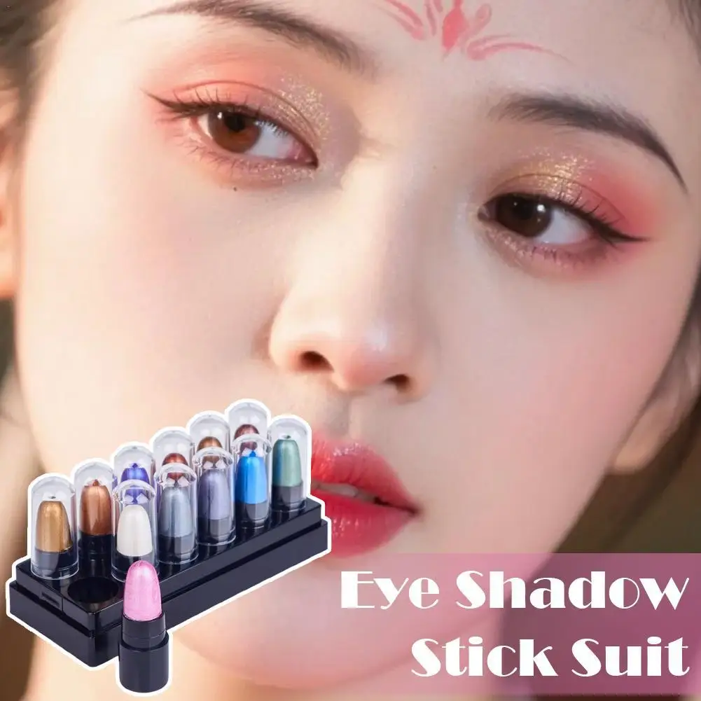 12 Colors Pearlescent Eyeshadow Sticks High Pigmented Eyeshadow Pencil Glitter Waterproof Long-Lasting Eye Makeup Non-Smudged
12 Colors Pearlescent Eyeshadow Sticks High Pigmented Eyeshadow Pencil Glitter Waterproof Long-Lasting Eye Makeup Non-Smudged
