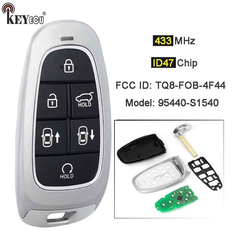 KEYECU 433 МГц ID47 чип PN: 95440-S1540 идентификатор FCC: флуоресцентный идентификатор для Hyundai Santa Fe 2021 2022 2023
KEYECU 433 МГц ID47 чип PN: 95440-S1540 идентификатор FCC: флуоресцентный идентификатор для Hyundai Santa Fe 2021 2022 2023
