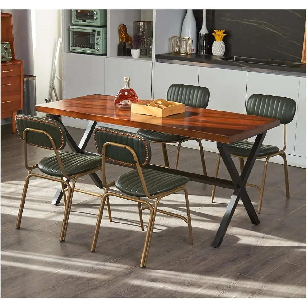 mid Century Modern Retro Faux Leather Dining Chairs Set of 4, Upholstered Seat backrests Metal Plated Legs with Black Foot MatsB
mid Century Modern Retro Faux Leather Dining Chairs Set of 4, Upholstered Seat backrests Metal Plated Legs with Black Foot MatsB