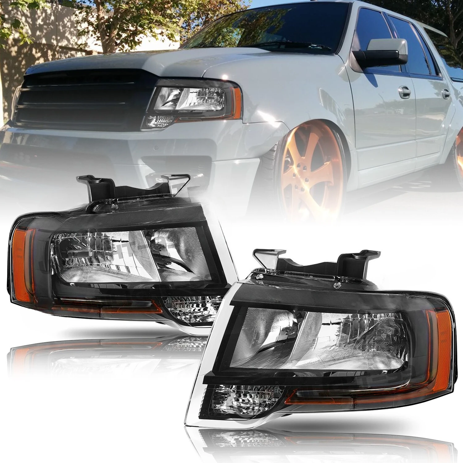 Headlights for 2015 2016 2017 Ford Expedition Black Headlamps Assembly Pair L+R
Headlights for 2015 2016 2017 Ford Expedition Black Headlamps Assembly Pair L+R