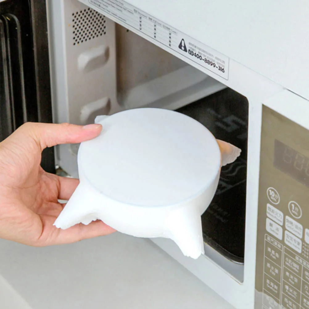 Silicone Bowl Covers Stretch Wraps Reusable Expandable Cartoon Embossed Flower Design White Leak Proof 
Silicone Bowl Covers Stretch Wraps Reusable Expandable Cartoon Embossed Flower Design White Leak Proof