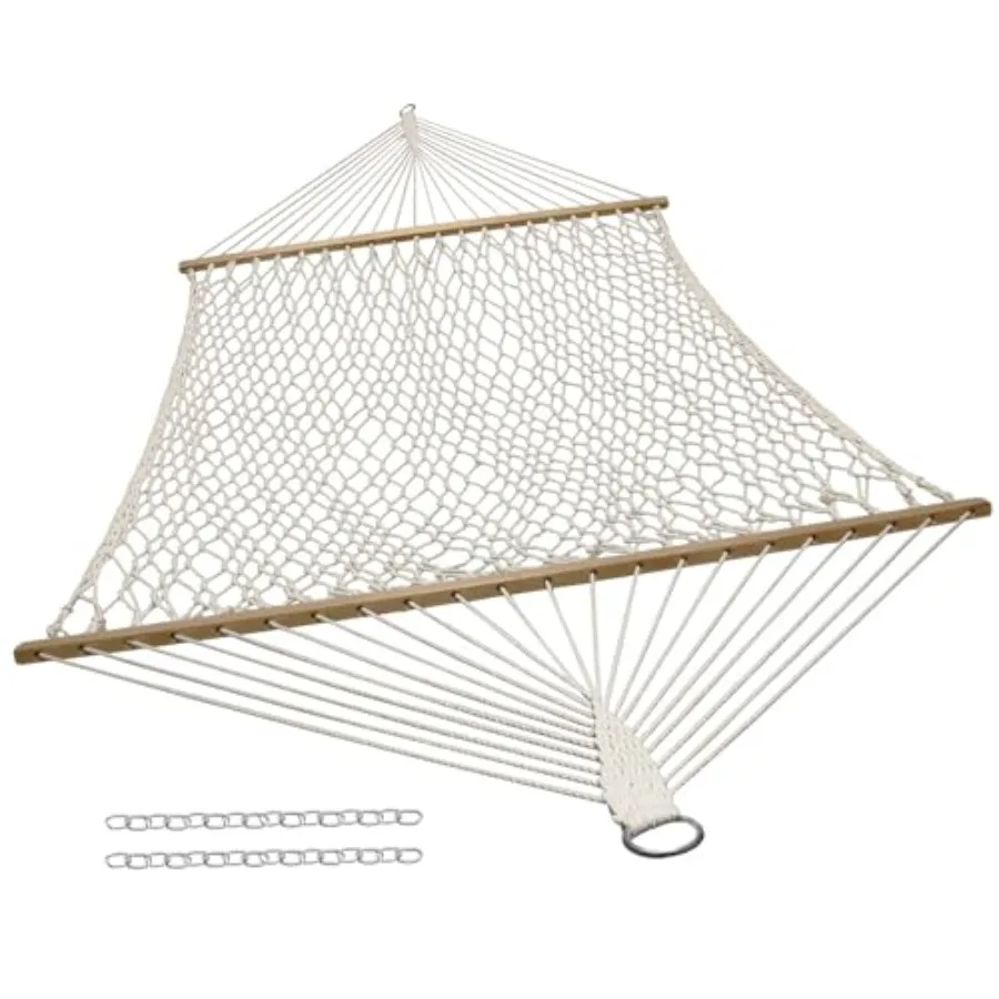 Sunnydaze Cotton Rope Hammock for Outside - 450-Pound Capacity Indoor or Outdoor Hammock with Spreader Bars
Sunnydaze Cotton Rope Hammock for Outside - 450-Pound Capacity Indoor or Outdoor Hammock with Spreader Bars