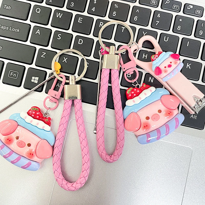 Cute Piggy Keychain With Nail Clippers Ear Spoon Creative Cartoon Pig Keychain Bag Pendant Car Key Holder For Couple Gifts
Cute Piggy Keychain With Nail Clippers Ear Spoon Creative Cartoon Pig Keychain Bag Pendant Car Key Holder For Couple Gifts