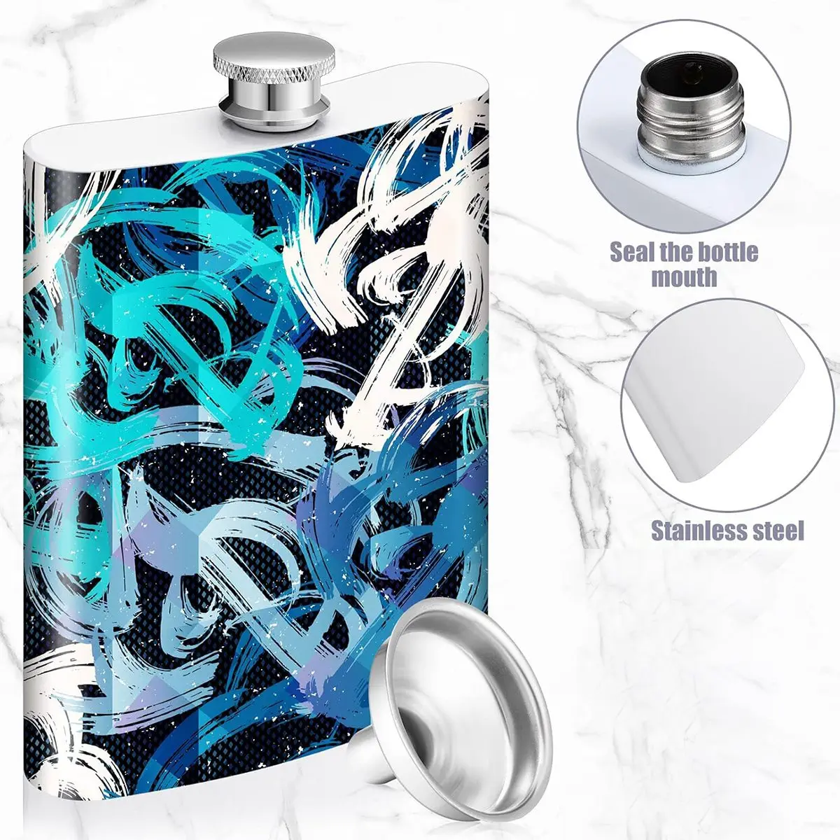 A97Z 4 Pcs Sublimation Flasks Parts Kit With Metal Cap And Leakproof Funnel 8 Oz Stainless Steel Flasks Groomsmen Flask Containe
A97Z 4 Pcs Sublimation Flasks Parts Kit With Metal Cap And Leakproof Funnel 8 Oz Stainless Steel Flasks Groomsmen Flask Containe