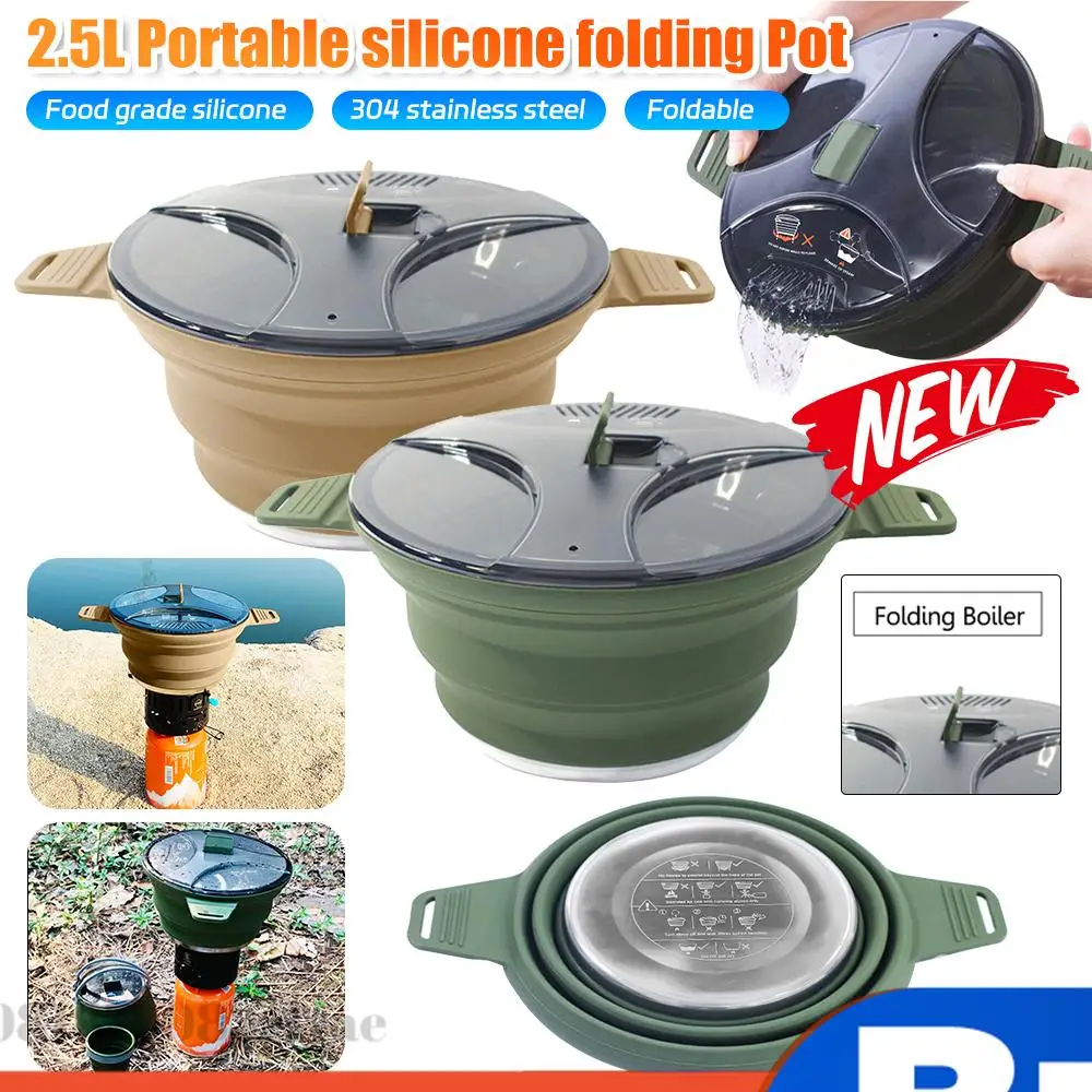 2.5L Silicone Folding Pot Portable Coffee Tea Cooking Pot Outdoor Picnic Camping Cookware Stirfry Heat-Resistant Kitchen cooker
2.5L Silicone Folding Pot Portable Coffee Tea Cooking Pot Outdoor Picnic Camping Cookware Stirfry Heat-Resistant Kitchen cooker
