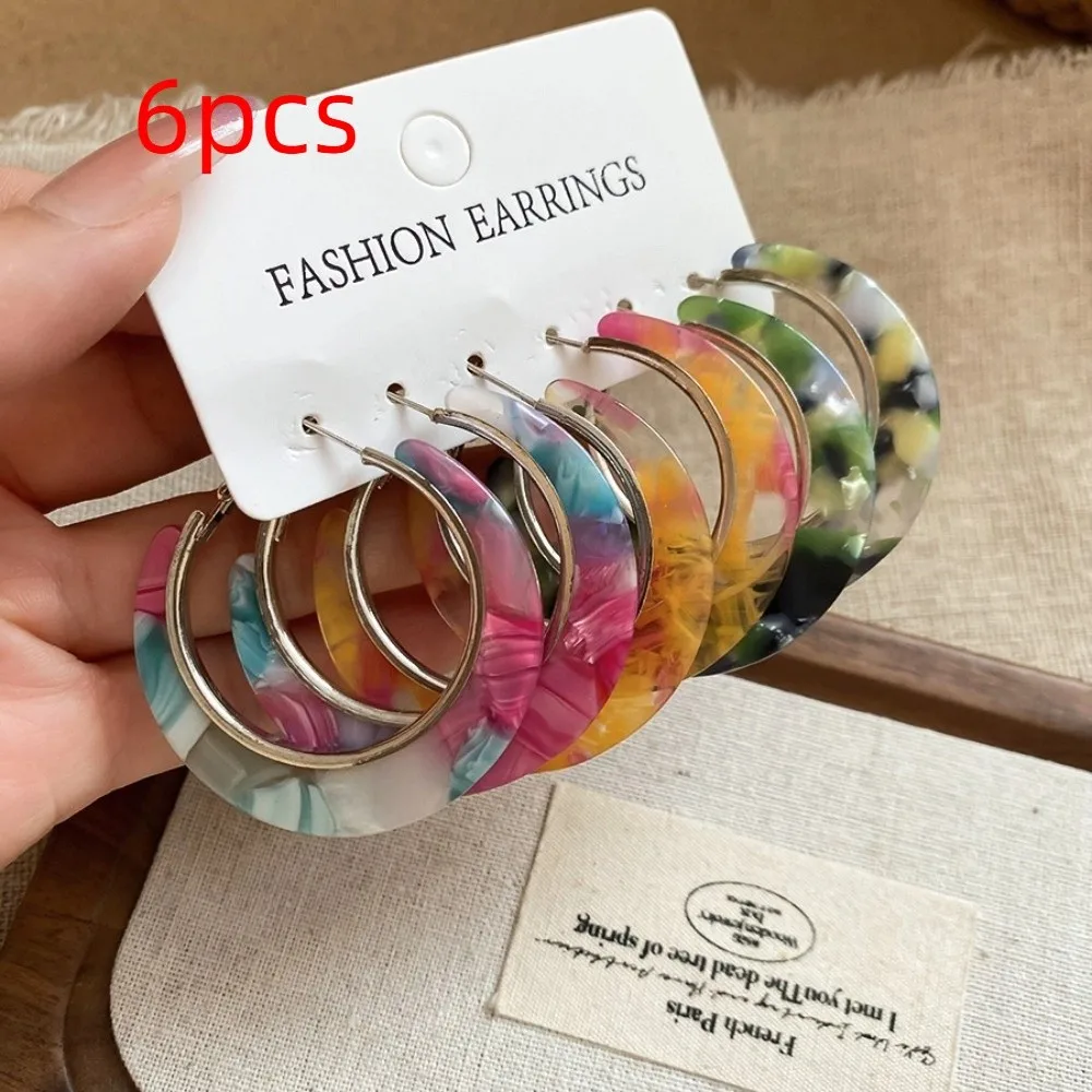 Simple Vintage Acetate Hoop Earrings Acetic Acid Trendy C-shaped Earring Set Silver Halo Geometric Earrings Set Girls
Simple Vintage Acetate Hoop Earrings Acetic Acid Trendy C-shaped Earring Set Silver Halo Geometric Earrings Set Girls