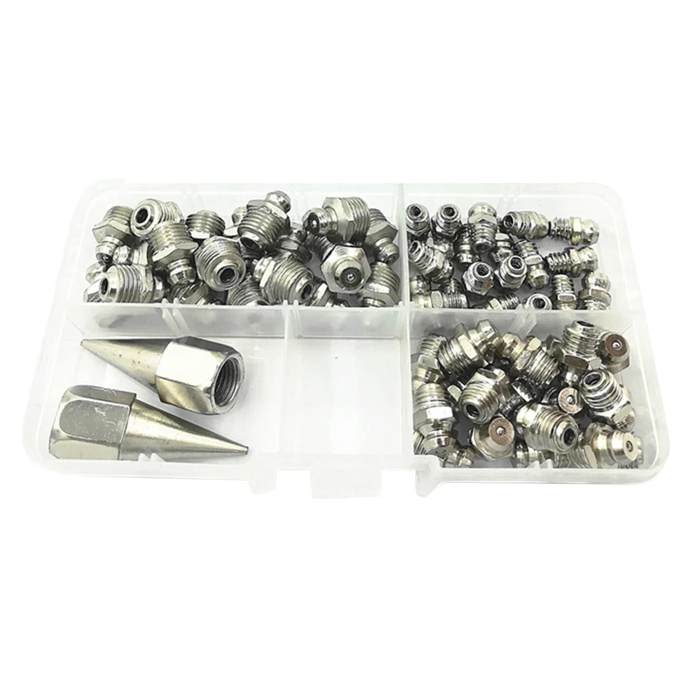 Assorted Grease Fitting Kit Lubricating Screw Nozzle Angle Nipple Stainless Steel Different Sizes Types Bearings Maintenance
Assorted Grease Fitting Kit Lubricating Screw Nozzle Angle Nipple Stainless Steel Different Sizes Types Bearings Maintenance