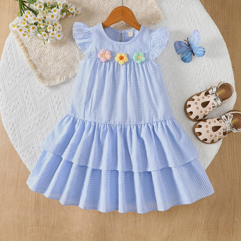 Kid Girls' Floral Embroidery Sleeveless A-Line Dress Round Neck Summer Casual Outfit for Baby Girl Dresses Toddler Clothing
Kid Girls' Floral Embroidery Sleeveless A-Line Dress Round Neck Summer Casual Outfit for Baby Girl Dresses Toddler Clothing