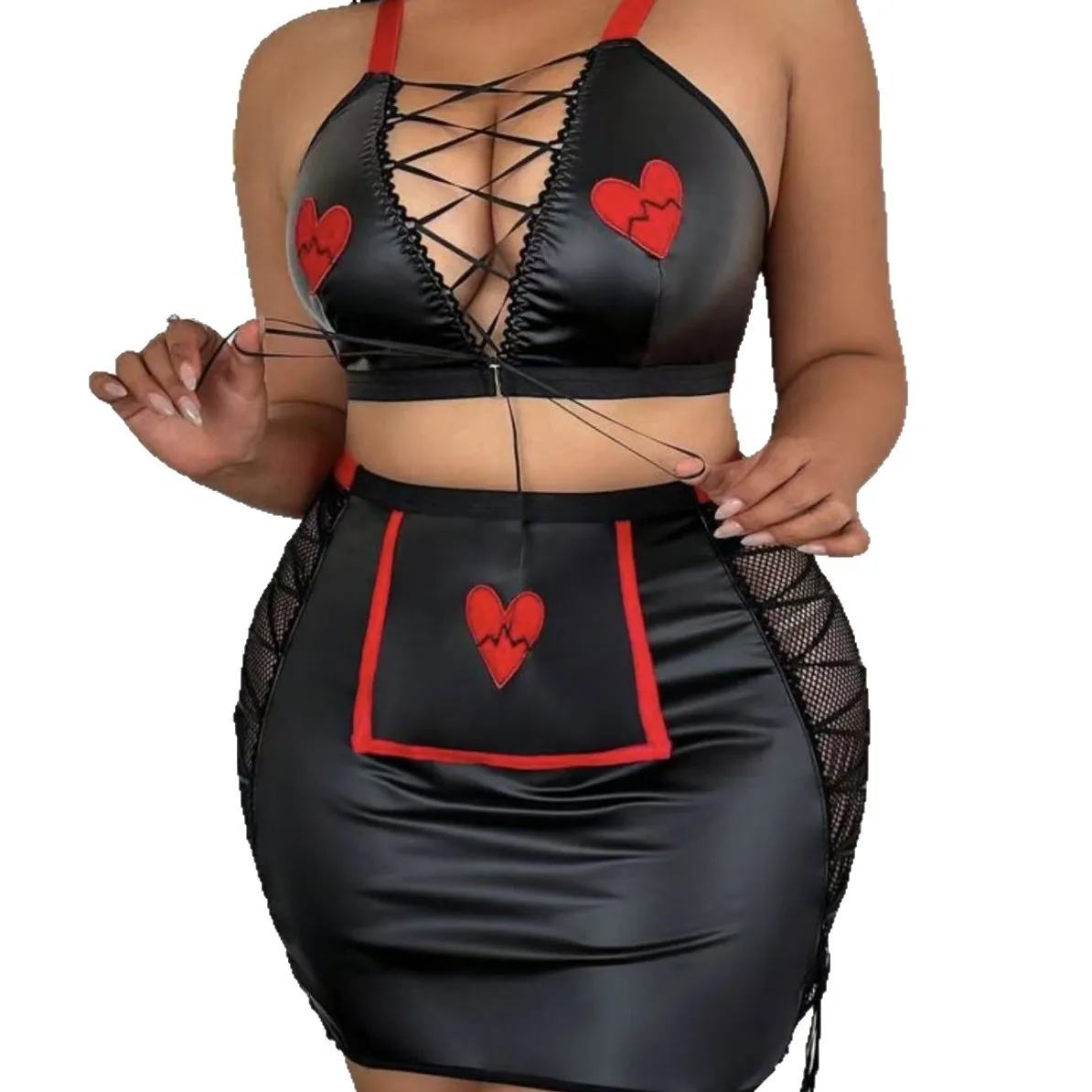 Оптовая продажа: Женский сексуальный костюм медсестры больших размеров для ролевых игр, наряд для вечеринок, косплей, XXL, комплект из двух предметов, ночное белье
Оптовая продажа: Женский сексуальный костюм медсестры больших размеров для ролевых игр, наряд для вечеринок, косплей, XXL, комплект из двух предметов, ночное белье
